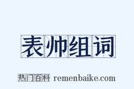 表帅组词是什么意思的图片